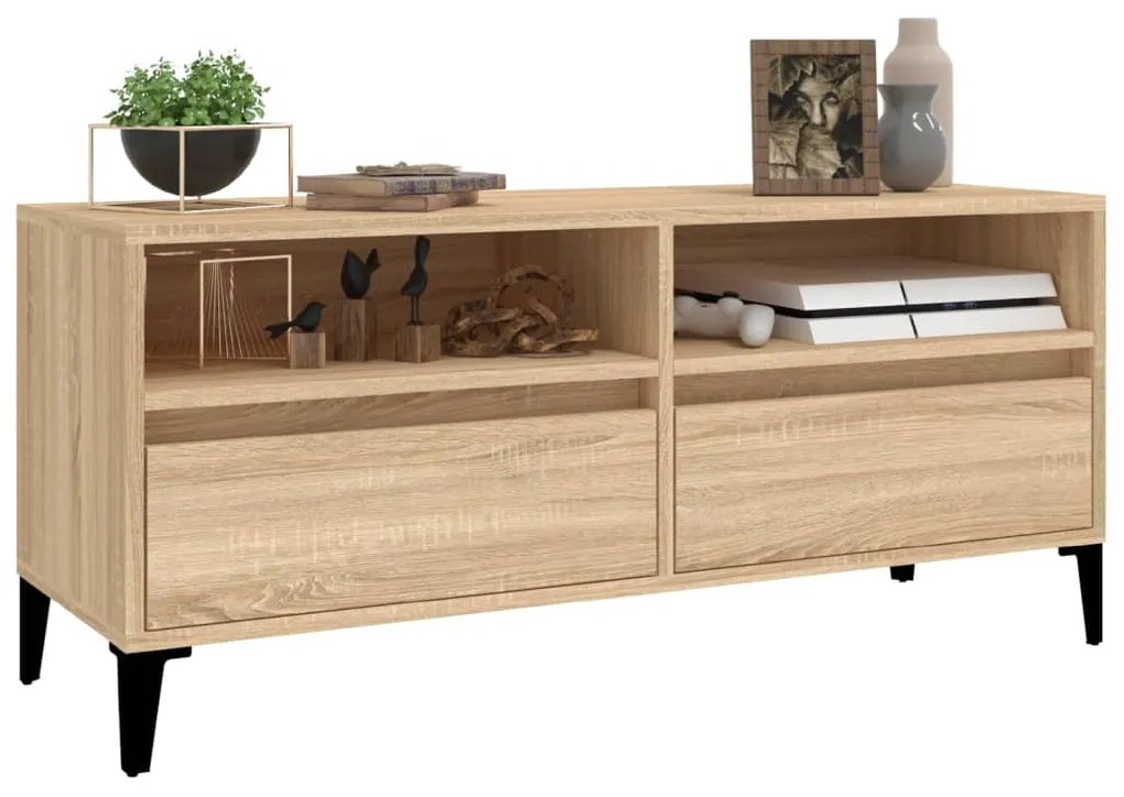 vidaXL Έπιπλο Τηλεόρασης Sonoma Δρυς 100 x 34,5 x 44,5 εκ. Επεξ. Ξύλο
