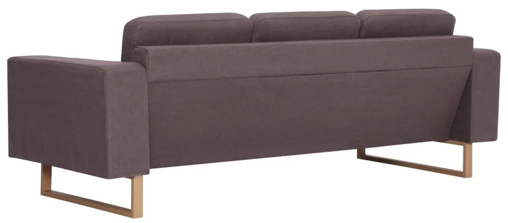 vidaXL Καναπές Τριθέσιος Χρώμα Taupe Υφασμάτινος