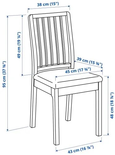 EKEDALEN/KLINTEN τραπέζι και 8 καρέκλες, 180/240 cm 294.828.52