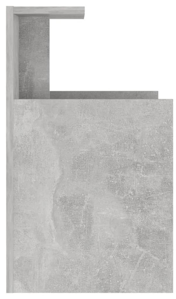 Κομοδίνο Γκρι Σκυροδέματος 40 x 35 x 60 εκ. από Μοριοσανίδα - Γκρι