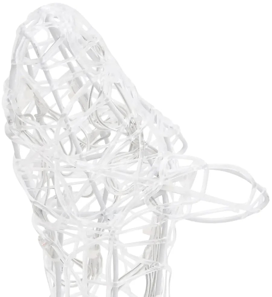 vidaXL Τάρανδοι Οικ. Ακρυλικός Χριστουγεννιάτικος 160 LED Ψυχρό Λευκό