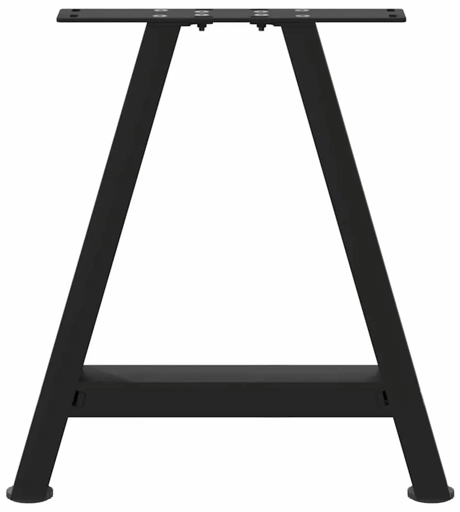 vidaXL Πόδια Τραπεζιού Σαλονιού Σχήματος Α 2 τεμ. Μαύρο 38x(42-43) εκ. Ατσάλι