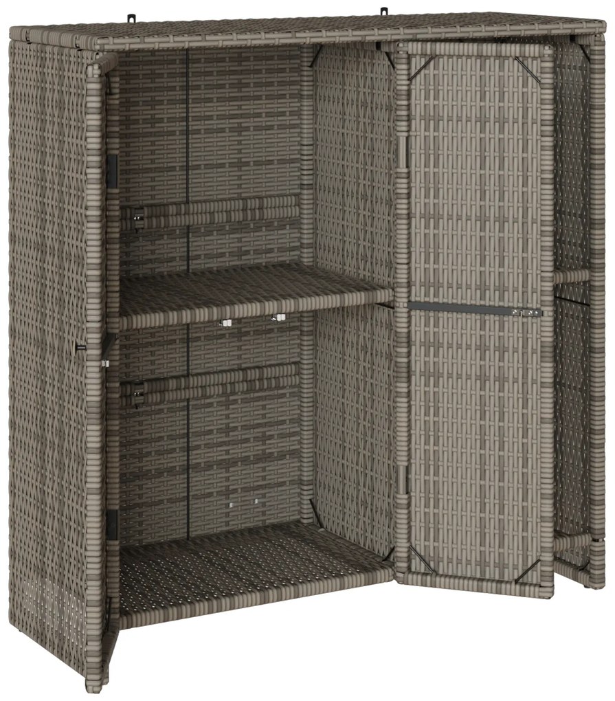 vidaXL Ντουλάπα Αποθήκευσης Γκρι 100x36x102 εκ Ρατάν