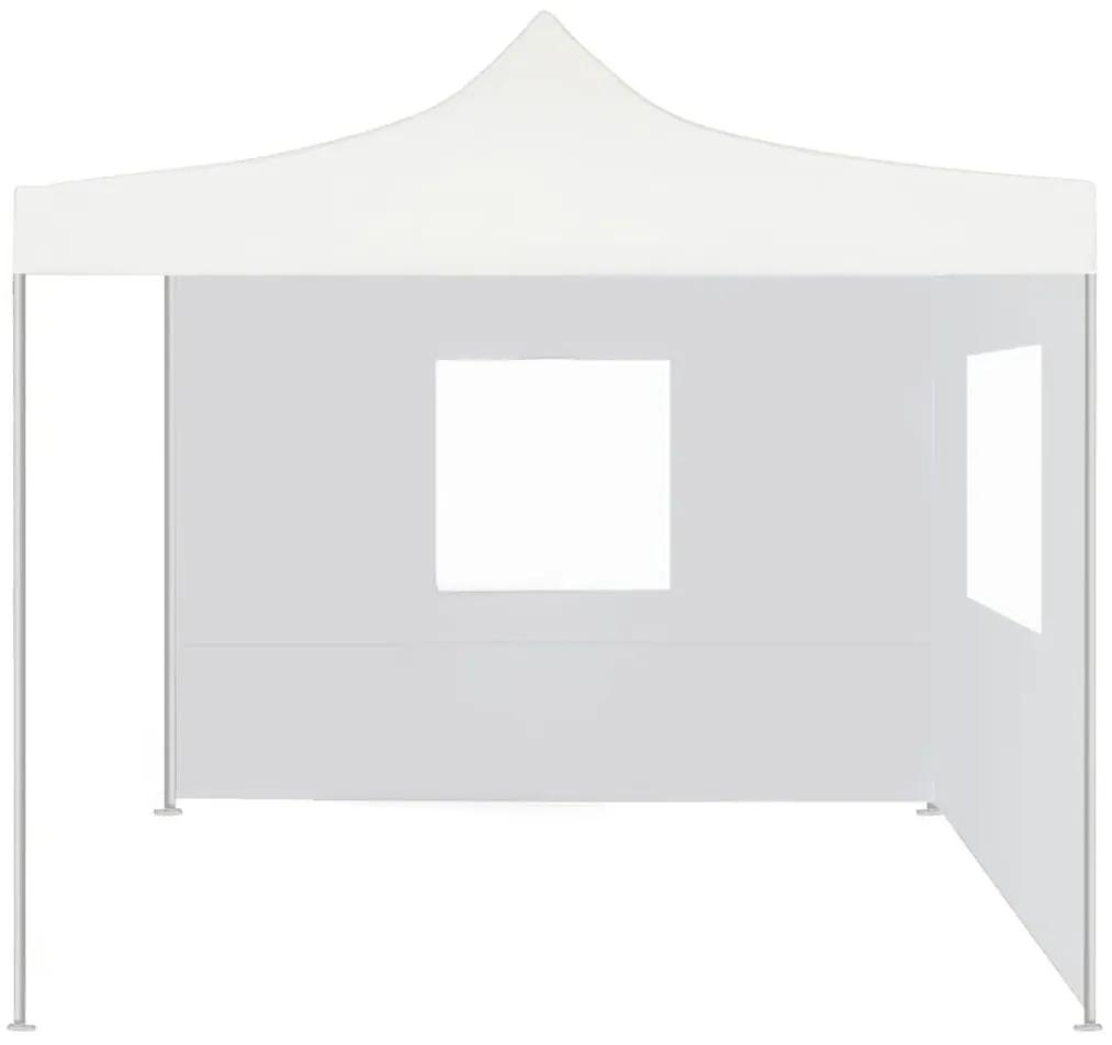 Κιόσκι Πτυσσόμενο 2 Πλευρικά Τοιχώματα Λευκό 2x2 μ. Ατσάλινο - Λευκό