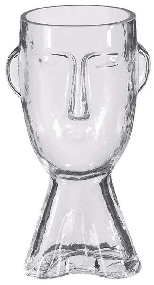 Βάζο Γυάλινο Face 02.1122528 12x24cm Clear Γυαλί