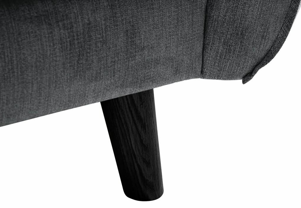 Καναπές Seattle P103, Αριθμός θέσεων: 3, Σκούρο γκρι, Μαύρο, 224x97x80cm, 71 kg, Ταπισερί, Πόδια: Ξύλο | Epipla1.gr
