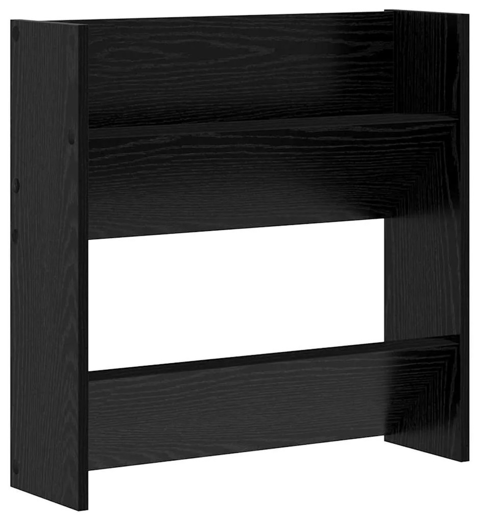 vidaXL Ντουλάπες παπουτσιών τοίχου 2 pcs Μαύρη δρυς 60 x 18 x 60 εκ
