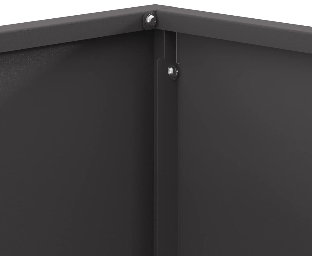 vidaXL Τζάκι Φωτιά Τετράγωνο Μαύρο 60x60x30 εκ. Ατσάλι