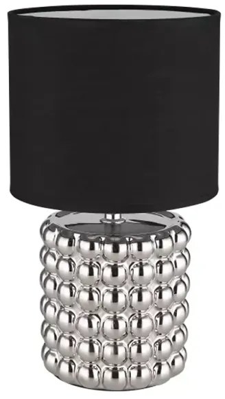 Επιτραπέζιο Φωτιστικό E14 Φ18,5 Valentino Globo Lighting-21626C-Μαύρο-Ασημί 21626C