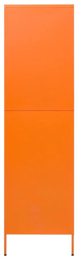 vidaXL Ντουλάπα Πορτοκαλί 90 x 50 x 180 εκ. από Ατσάλι