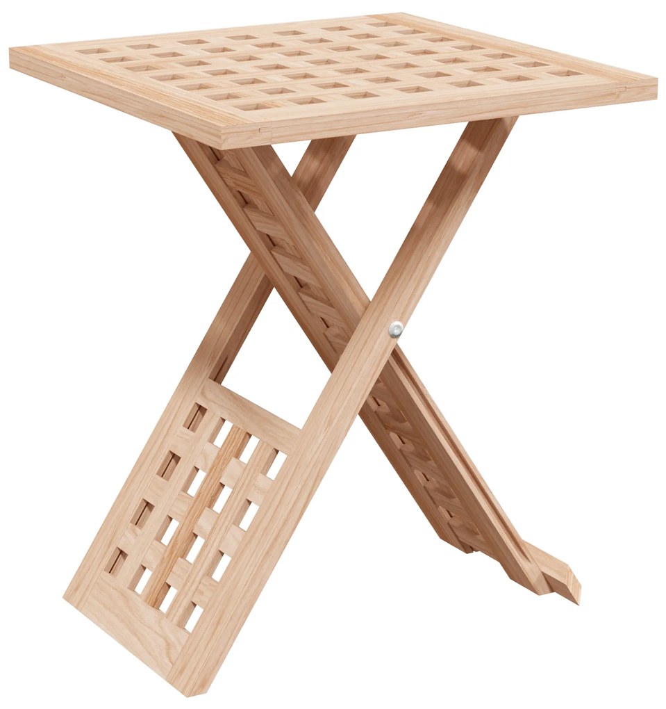 vidaXL Τραπεζάκι σαλονιού Πτυσσόμενο 33x33x40,5 εκ Μασίφ ξύλο καρυδιά
