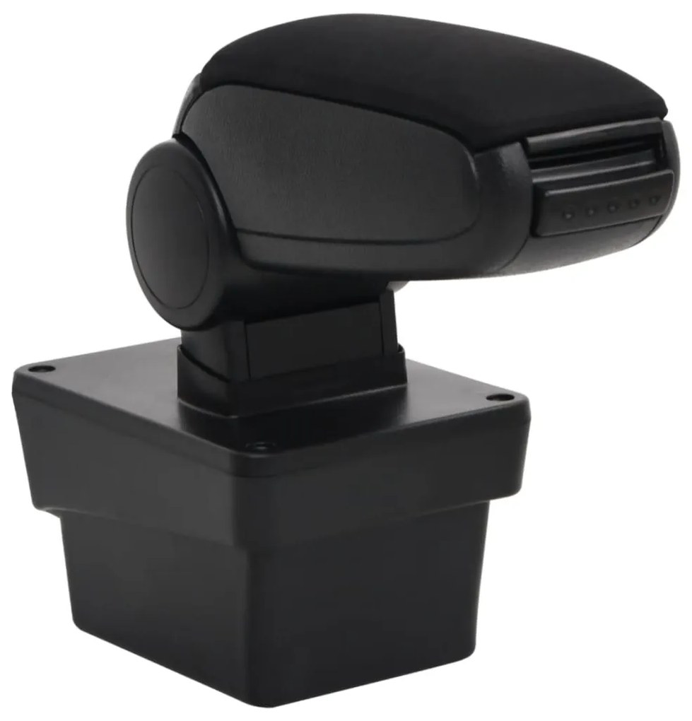 vidaXL Τεμπέλης Αυτοκινήτου Μαύρος 17 x 40 x (31-49) εκ. από ABS