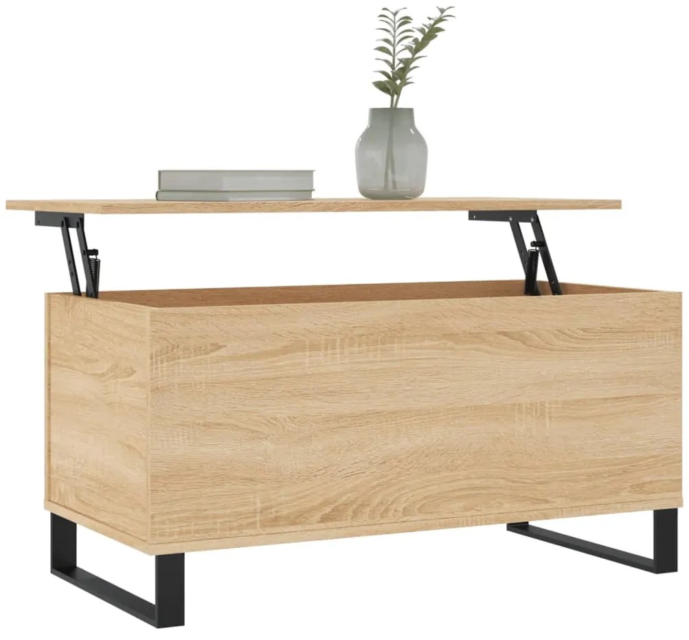 vidaXL Τραπεζάκι Σαλονιού Sonoma Δρυς 90x44,5x45εκ. Επεξεργασμένο Ξύλο