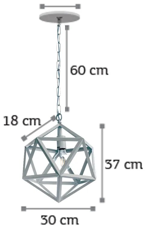 InLight Κρεμαστό φωτιστικό από λευκό μέταλλο (4418-WH)