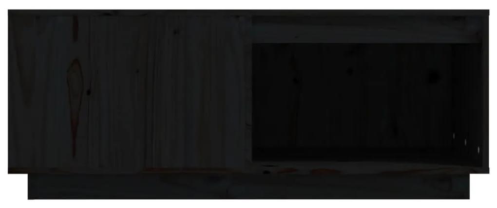 vidaXL Τραπεζάκι Σαλονιού Μαύρο 100x101x40,5 εκ. από Μασίφ Ξύλο Πεύκου