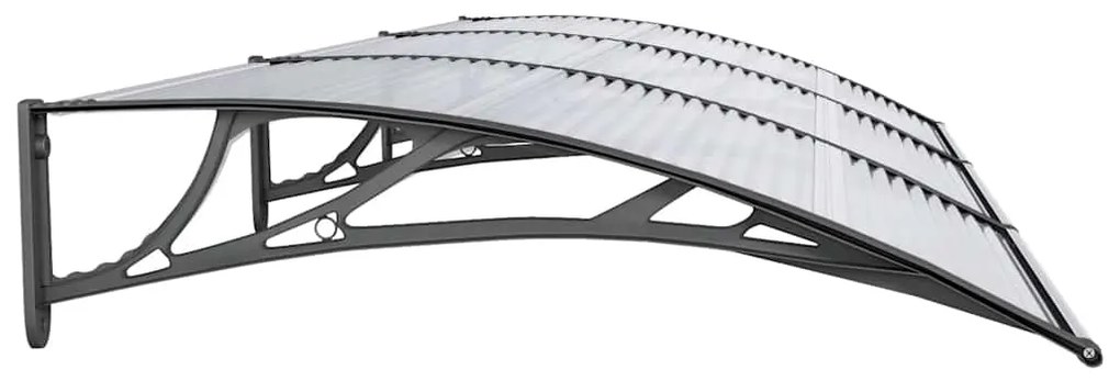 vidaXL Στέγαστρο Πόρτας Μαύρο 300 x 100 εκ. από Πολυκαρβονικό