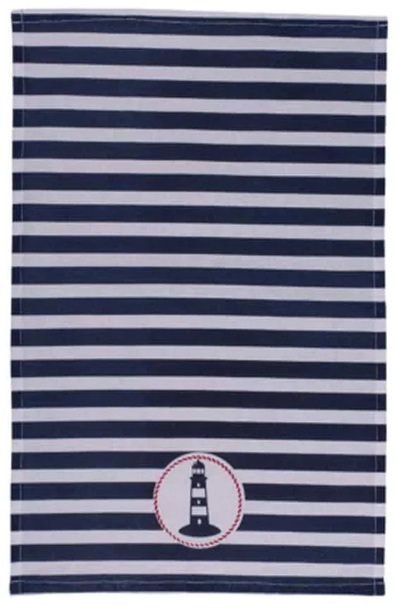 Πετσέτα Κουζίνας Φάρος 830458 40x60cm White-Blue 100% Cotton