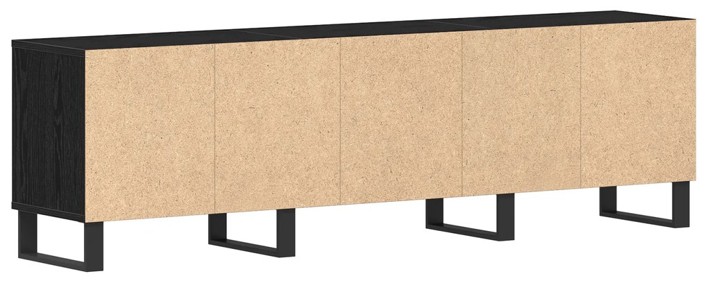 vidaXL Τηλεοπτική Βάση Μαύρη Ξυλεία 150x30x44,5 εκ. Επεξεργασμένο Ξύλο