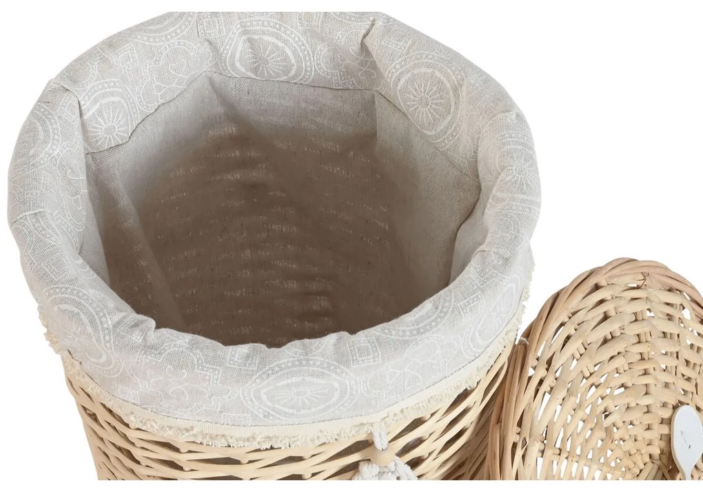 Καλάθι για τα Βρώμικα Ρούχα Home ESPRIT Φυσικό λυγαριά Boho 45 x 45 x 55 cm 3 Τεμάχια