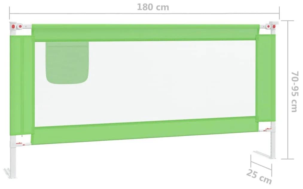 Μπάρα Κρεβατιού Προστατευτική Πράσινη 180 x 25 εκ. Υφασμάτινη - Πράσινο