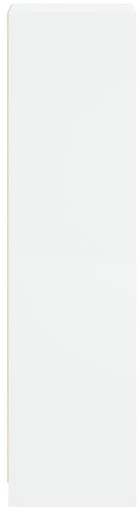 vidaXL Ντουλάπι Λευκό 35x37x142 εκ. με Γυάλινες Πόρτες