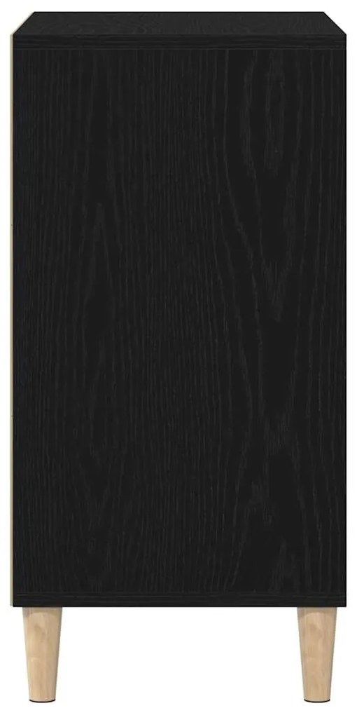 vidaXL Πλαϊνό γραφείο Μαύρη Οξυά 57 x 35 x 70 εκ Επεξεργασμένο ξύλο