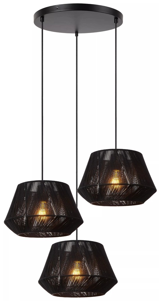 Φωτιστικό Κρεμαστό Lucide 10421-13-30 JESSICA Μαύρο Ματ (Black Mat)