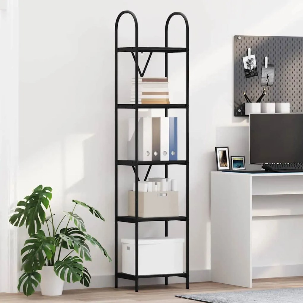 vidaXL Ράφι Βιβλίων Μαύρη δρυς 40 x 30 x 183 εκ Επεξεργασμένο ξύλο