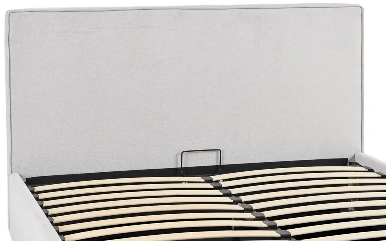 Κρεβάτι διπλό Bedka pakoworld ύφασμα γκρι με αποθηκευτικο χώρο160x200εκ