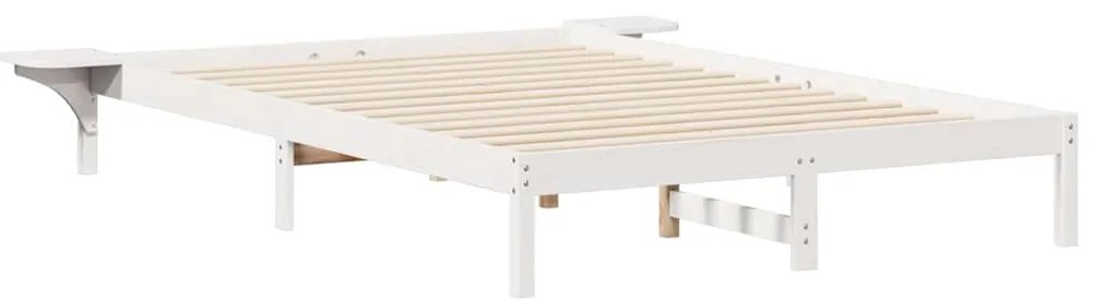 vidaXL Κρεβατοκάμαρα με Πλαϊνά Τραπέζια Λευκό 140 x 220 cm