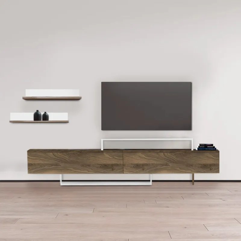 ΕΠΙΠΛΟ ΤΗΛΕΟΡΑΣΗΣ NIRVANA MEGAPAP ΧΡΩΜΑ ΚΑΡΥΔΙ - ΛΕΥΚΟ 180X31,3X41,7ΕΚ.
