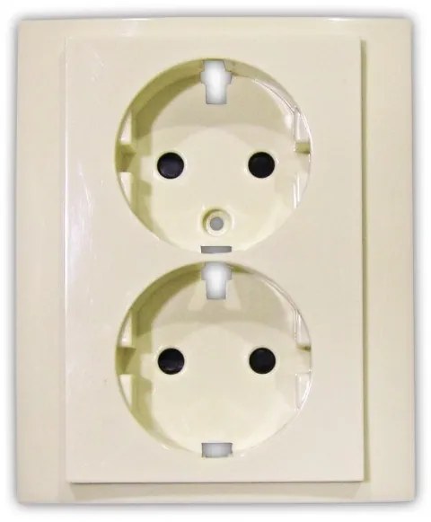 Πλαίσιο Πλακίδιο Πρίζας Σούκο Διπλό Lumen-15-0772-Μπεζ 15-0772
