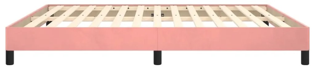 vidaXL Πλαίσιο Κρεβατιού Ροζ 180x200 εκ. Βελούδινο