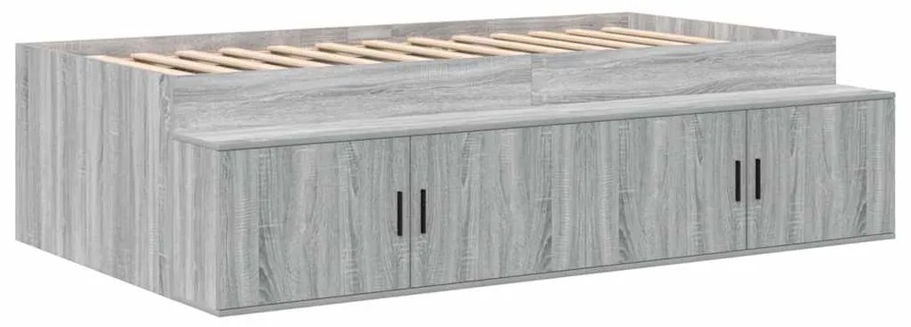 vidaXL Κρεβάτι με αποθηκευτικό χώρο Γκρι sonoma 244 x 127 x 53.5 εκ.