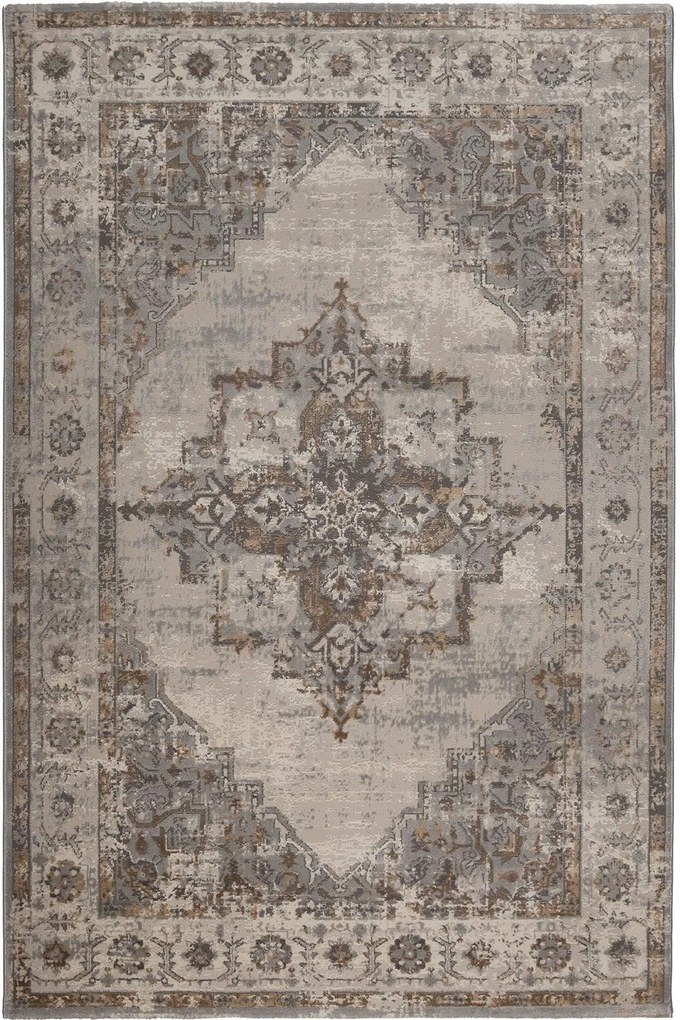 Χαλί Fanci D579E White Vison Beige-Grey Βιοκαρπέτ 80X150cm