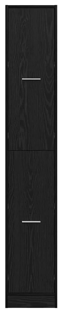 vidaXL Φαρμακοποιϊκή Ντουλάπα Μαύρη δρυς 30 x 41 x 174.5 εκ.