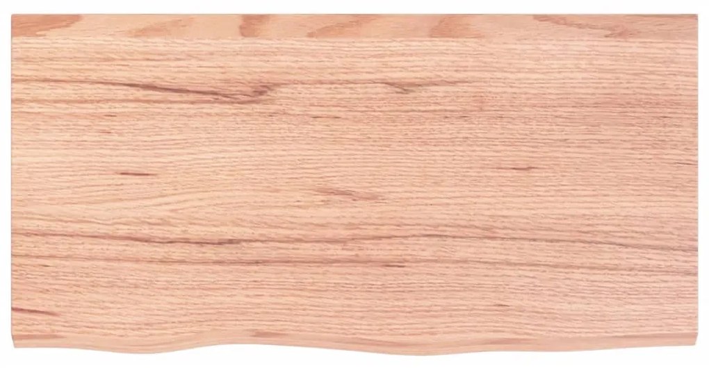vidaXL Επιφ Τραπεζιού Αν Καφέ 80x40x(2-4)εκ. Επεξ. Μασίφ Ξύλο Δρυός