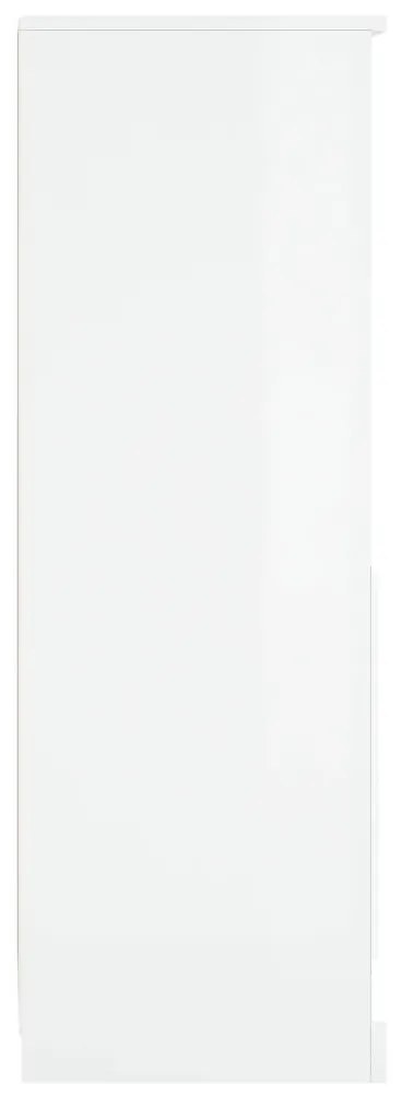 Ντουλάπι Γυαλιστερό λευκό 36x35,5x103,5 από Επεξεργασμένο Ξύλο - Λευκό