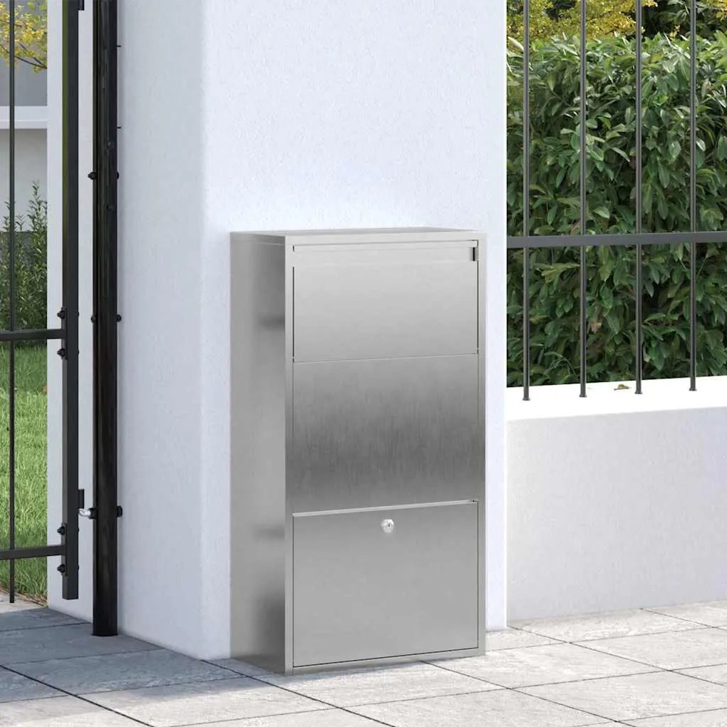 vidaXL Θυρίδα Πακέτων Με επίστρωση χρωμίου 44 x 22 x 82 εκ. Ατσάλι