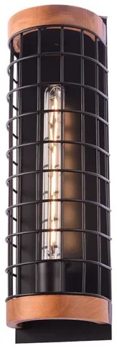 Απλίκα Φωτιστικό Τοίχου TESLA Μαύρο EG841W47B Aca-EG841W47B-Μαύρο EG841W47B