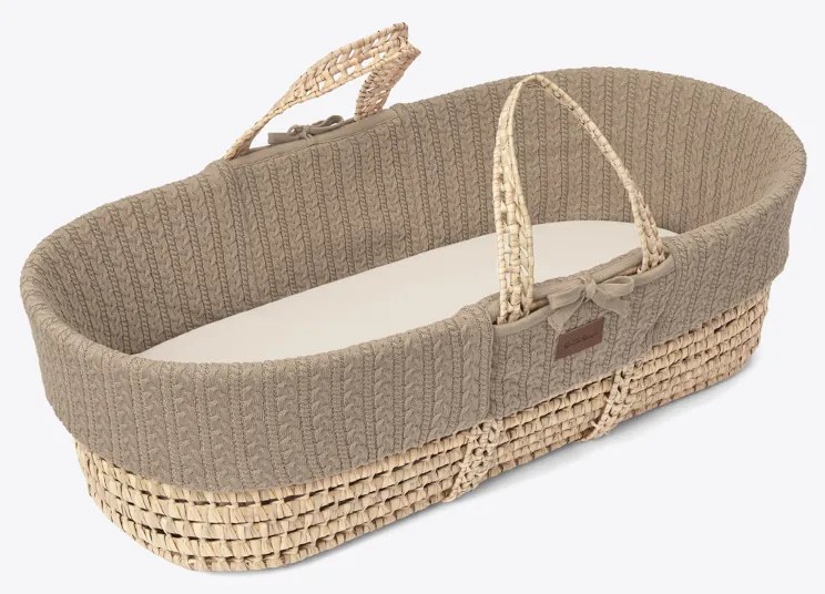 SNUZ Πλεκτή καλαθούνα με στρώμα TRUFFLE