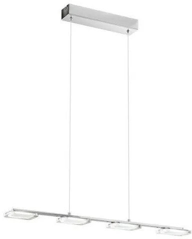 Κρεμαστό Φωτιστικό Οροφής IP20 4xLED 4.5W 3000K CARTAMA Χρώμιο-Διάφανο 94244 Eglo-94244-Χρώμιο 94244