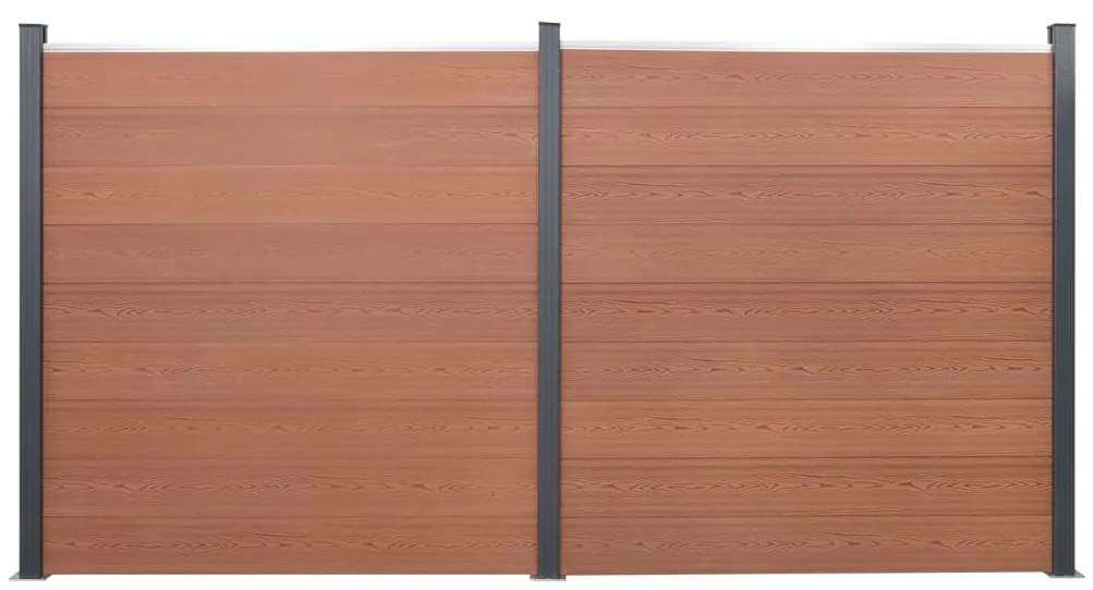 vidaXL Σετ Πάνελ Περίφραξης Καφέ 353x186 εκ. από WPC
