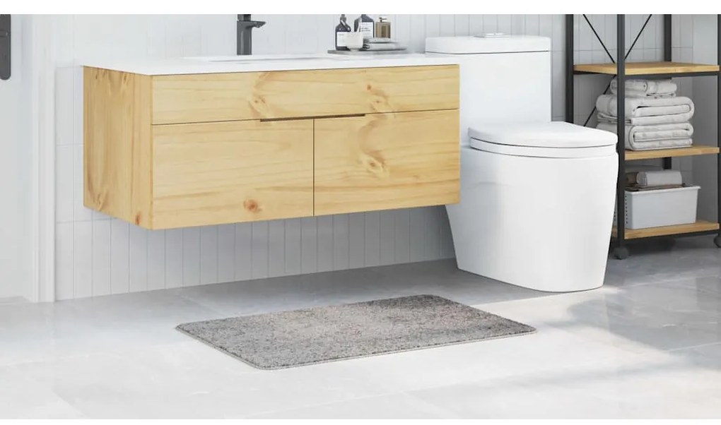 vidaXL Πατάκι μπάνιου Γκρι 60 x 90 cm Πολυπροπυλένιο