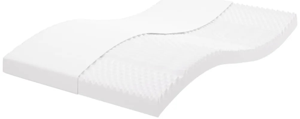vidaXL Στρώμα Αφρού 7 Ζωνών Σκληρότητα 20 ILD Λευκό 140 x 200 εκ.