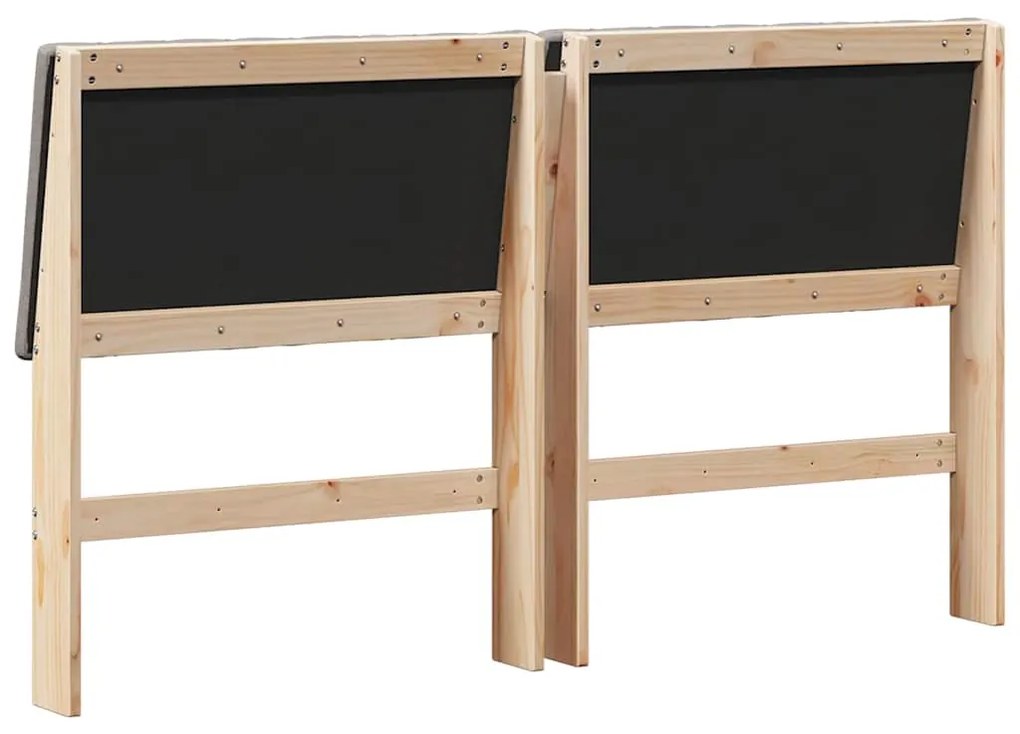 vidaXL Ταπετσαρισμένο κεφαλάρι Taupe 160 cm Στερεά ξυλεία πεύκου