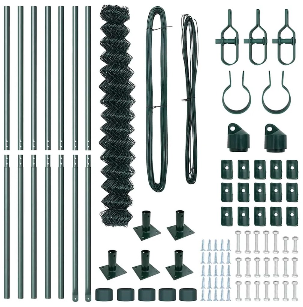 vidaXL Στύλος Περιφράξεων Πράσινο 10 x 1,6 μ (60 x 60 mm δίχτυ)