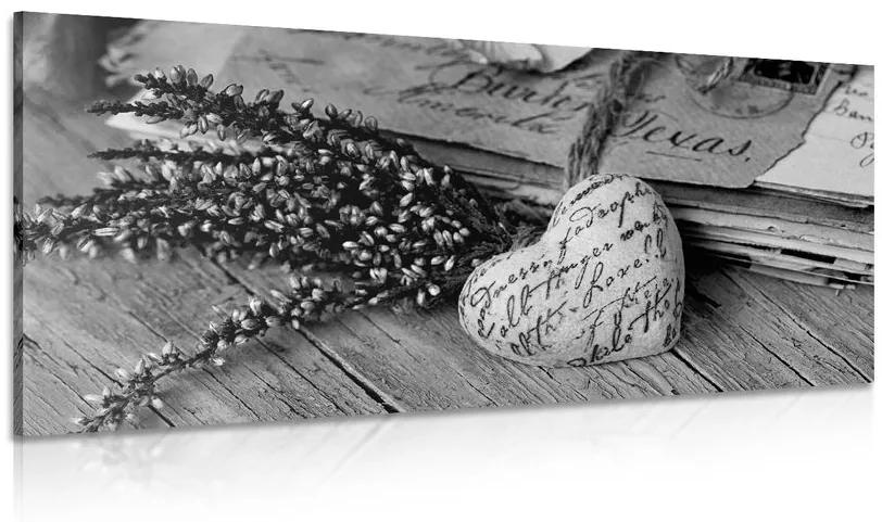 Εικόνα νοσταλγικών φύλλων σε ασπρόμαυρο - 120x60