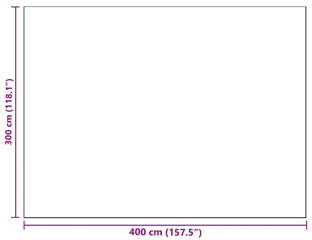 vidaXL Χαλί εξωτερικού χώρου ARAKIL Μαύρο και Λευκό 400 x 300 εκ