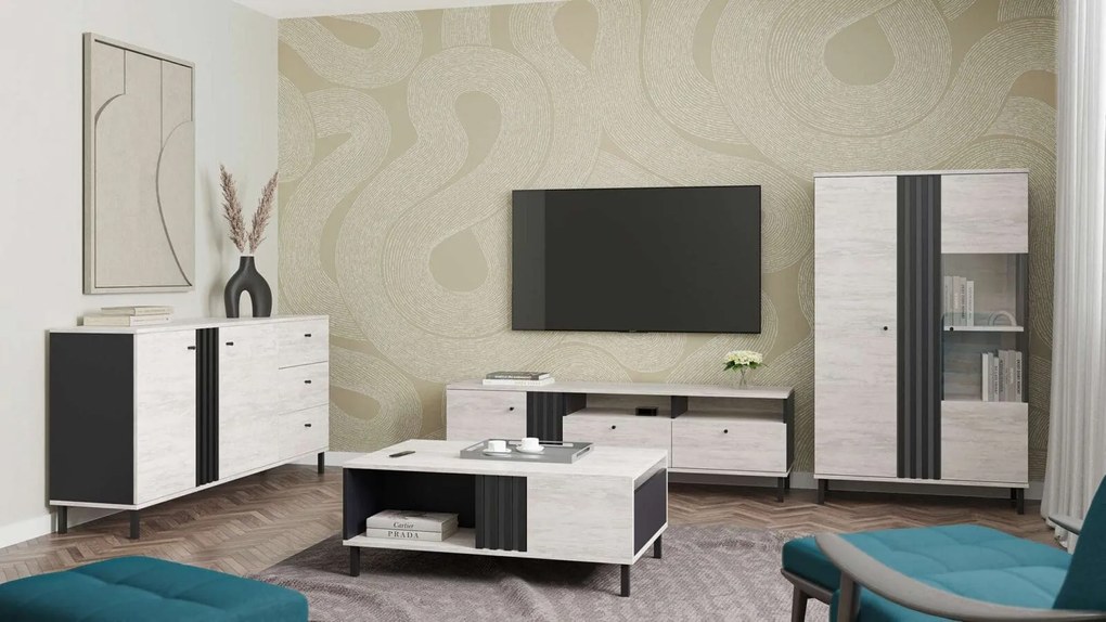 Μπουφές ANTERRIO Light Artwood/Anthracite 165x40x82cm